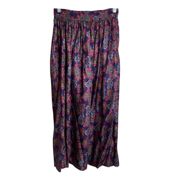 Vintage Lord & Taylor Y2K Women's Paisley Blouse Maxi Skirt Set Est. Size L 80’s - Picture 4 of 16